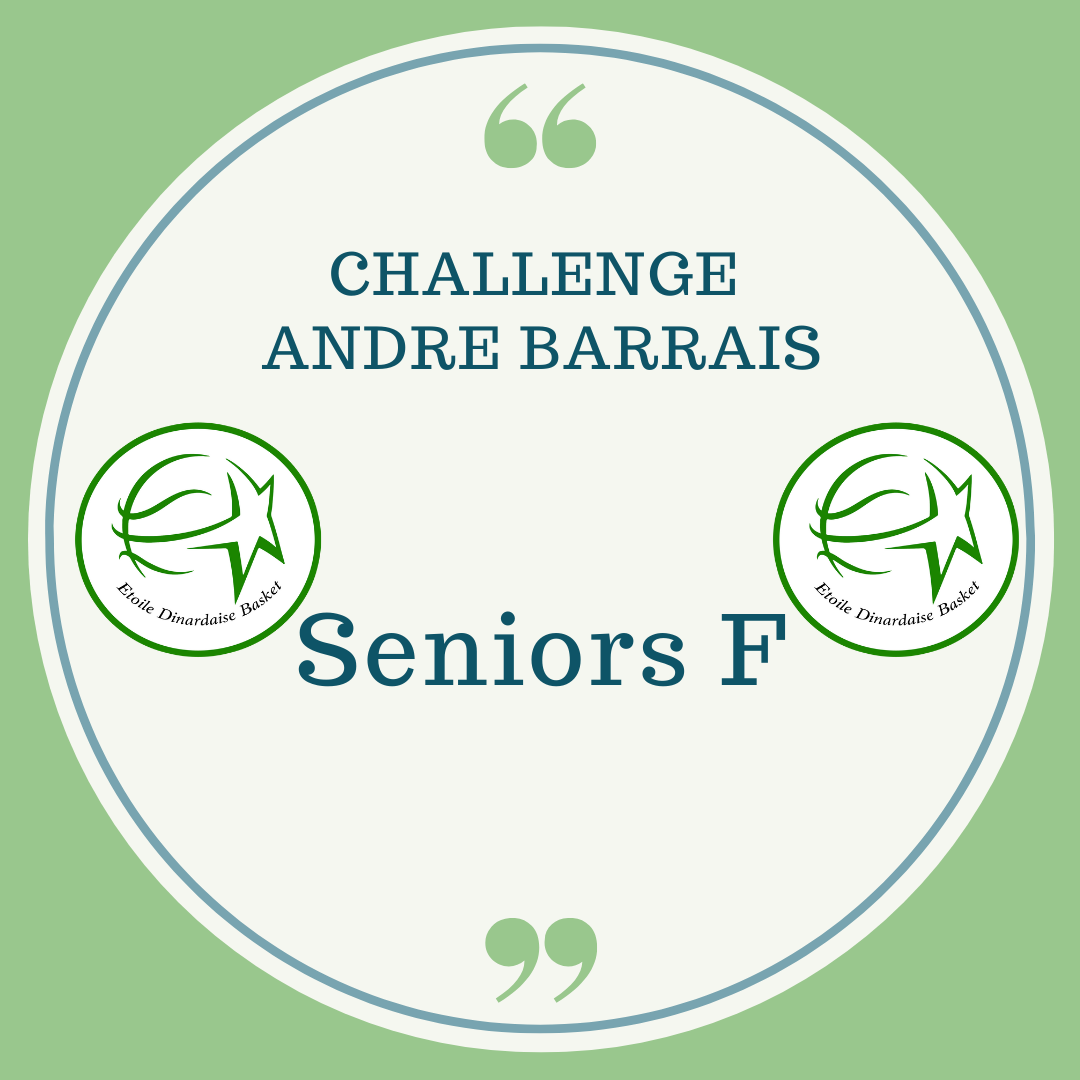 Challenge André Barrais 2026 - Seniors F